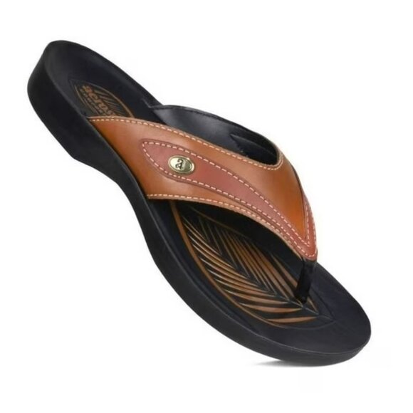 Aerosoft Women's Frondle Comfortable Thong Sandals Arch Supportive Shoes Sz 7 - Picture 1 of 14
